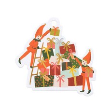 RIFLE PAPER ELVES 模切禮品標籤 8 件, 混色, 1個