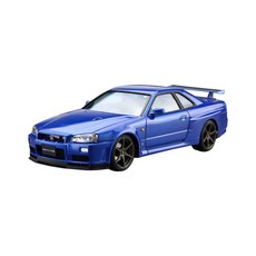 AOSHIMA 塑料模型 1/24 1/24 日產 BNR34 Skyline GT-R V-specII '02 05159, 1個