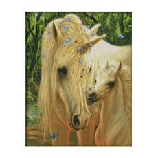 ZKF 1866 十字繡DIY套組母愛, 1套, 混色