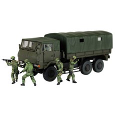 AOSHIMA 1/72 JGSDF 3 1/2t 卡車帶附加裝甲帶 4 人偶 01208, 1個
