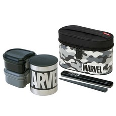 스케이터 마블 로고 보온 도시락 920ml, 혼합 색상, 1세트