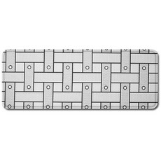 Chungmu Mall Verna 黑色圓點 & 灰色廚房水槽墊, 混合色