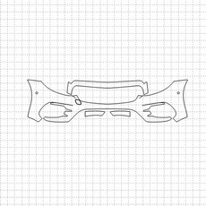 HEXIS 賓士 E-CLASS SEDAN 300 SPORT 2018 H PVC材質 BUMPER SENSORS PPF保護膜, 1個, 單一顏色