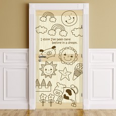 Munky World Front Door Sheet Air Free Smile Smile, 混色