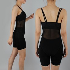 코러스라인 망끈나시 스냅삼각 에어로빅복