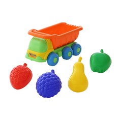 WADER 政策 水果卡車 4 件套沙玩, 混色