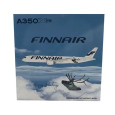 JC Wings 1/400 Finland Airlines A350-900 happy holiday 비행기 다이캐스트 OH-LWD, 혼합 색상, 1개