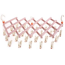 앤티스 멀티 접이식 집게 건조대 29클립, 1개, 핑크