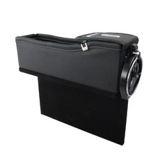 저스틴앤클로이 차량용 좌석슬롯 다기능 수납박스 보조석용 좌측프레임 올블랙, 1개