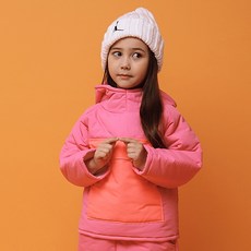 GOING KIDS 童款拼色防水保暖連帽衣褲組