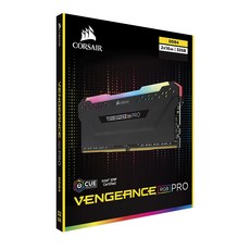커세어 DDR4 32GB kit PC4-25600 CL16 VENGEANCE PRO RGB 데스크탑용 램 16GB BLACK 2p, CMW32GX4M2C3200C16, 1개