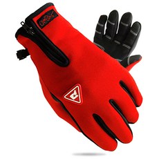GROOVSTAR JECO 氯丁橡膠冬季觸控手套, 紅色
