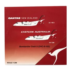 JCWings 1/200澳洲航空DHC-8-100衝向八ZK-NEU壓鑄模型, 混色