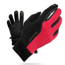 Montana觸控手套冬季防寒手套, 紅色