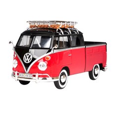 MOTOR MAX 壓鑄 1/24 Volkswagen Type 2 T1 皮卡車頂架, 紅+黑