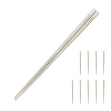 생활만 시티스카이라인 젓가락, 실버, 10개입