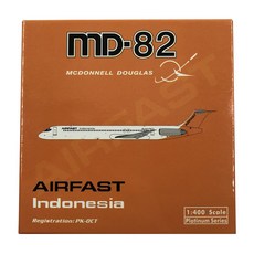 Phoenix 1:400 Indonesian MRT aviation MD-82 비행기 다이캐스트 PK-OCT, 혼합 색상, 1개