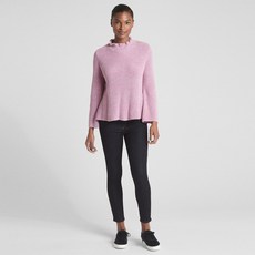 갭 여성용 러플 모크넥 풀오버 스웨터