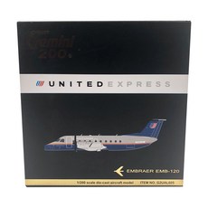 Gemini Jets 飛機壓鑄 1/200 United Airlines Express EMB-120 N229SW 灰色, 混色