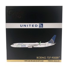 Gemini Jets 飛機壓鑄 1/200 United Airlines B737-900/ssw N75432 生態天空, 混色