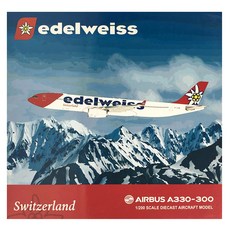 JC Wings 1:200 Swiss Edelweiss航空 A330-300 HB-JHR 飛機壓鑄模型, 混色