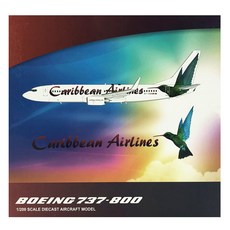 JC Wings 1:200加勒比航空B737-800 9Y-TAB飛機壓鑄模型, 混色