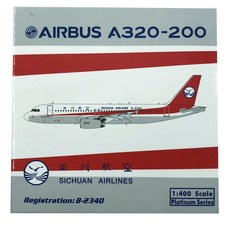 Phoenix 1:400 Sichuan Airlines A320 B-2340 비행기 다이캐스트, 혼합 색상, 1개