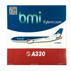 ARD 1:200 BMI英國中型客機A330-200 G-WWBD 飛機壓鑄, 混色