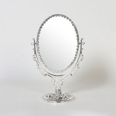 Credis 金屬橢圓立式鏡 小款, 銀色