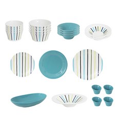 THE BON Mine Unison 4 人家用餐具套組 23p T-92UNI, 1組, 10種, 混色