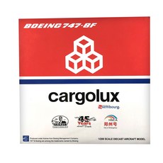 JCWings 1:200 Luxemburg international air cargo B747-8F LX-VCJ City of Zhengzhou 飛機壓鑄模型, 混色