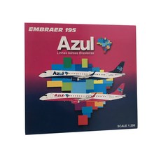 JCWings 1:200 Azul ERJ-195 PR-AXP Blue 飛機 模壓鑄造, 混色