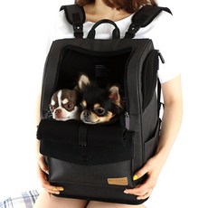 에이미러브즈펫 허니프론트 강아지 캐리어, 타프블랙, 1개
