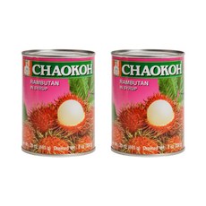차오코 람부탄 인 시럽 과일통조림, 565g, 2개입