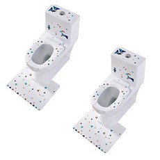 BeurreokMateu 浴室馬桶腳踏墊室內裝飾 3件組, TYPE隨機發貨, 2件