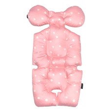 AnyGo 四季用嬰兒車椅墊, 粉色 點點款, 1入