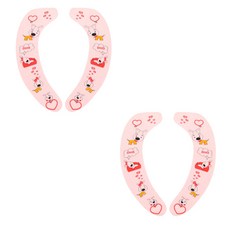 블럭마트 욕실 변기시트, 핑크강아지, 2개