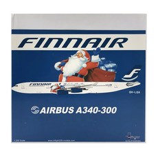Inflight飛機模型 1/200 芬蘭航空A340-300 OH-LQA聖誕老人, 混色