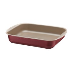 TRAMONTINA 素色長方形深烤盤 紅色, 1個