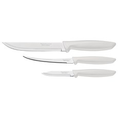 트라몬티나 플레누스 칼 3p세트 화이트 23498313, 1세트, 7.6cm paring knife +5.2cm kitchen +2.7cm tomato knife