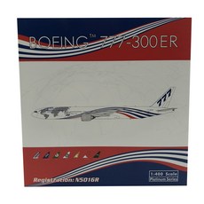 鳳凰1:400波音原創B777-300ER N5016R全球飛機壓鑄模型, 混色