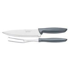 트라몬티나 플레누스 카빙 2p세트 그레이 23498610, 1세트, 17.8cm chef's knife + carving fork