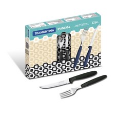 TRAMONTINA 餐具組 12入, 黑色的, 1套