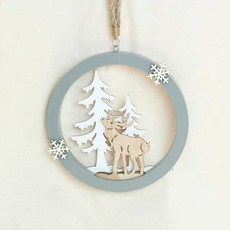 MORIANN 北歐馴鹿聖誕花環, 混色