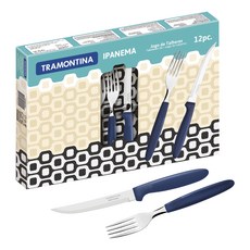 TRAMONTINA 西式餐具 12入, 藍色, 1套