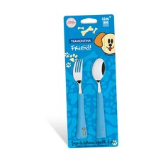트라몬티나 베스트프랜드 어린이 스푼포크 세트 2pc 23799193, 블루, 1세트