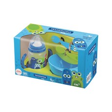 트라몬티나 몬스터베이비 어린이 식기 4p세트 23799197, 블루, 1세트