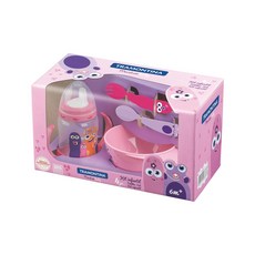 트라몬티나 몬스터베이비 어린이 식기 4p세트 23799497, 핑크, 1세트