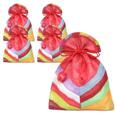 The Nuri Korea麻布拼布福袋 斜線V型 中, 隨機發貨, 5件