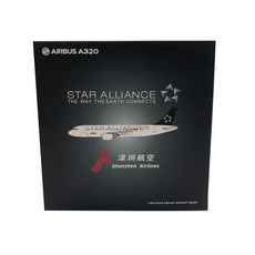 JCWings 1/400深圳航空A320 B-6296星聯盟飛機壓鑄模型, 混色